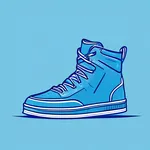 blue athletic sneakers image